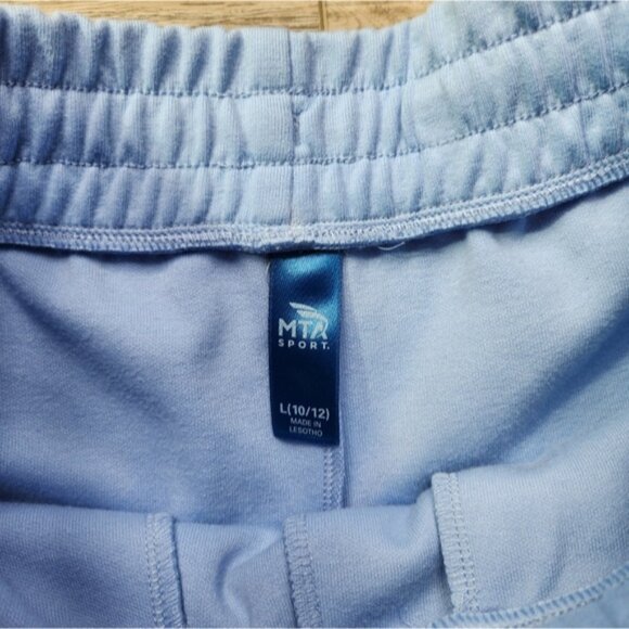 MTA Sport Blue Pants Girls Large 10-12 Wide Leg Nwt Athleisure Lounge - Picture 8 of 15